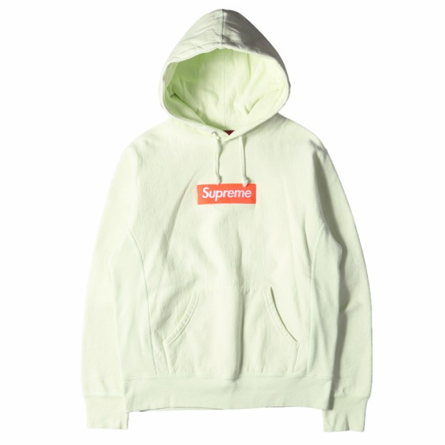 17aw supreme Mサイズ パーカー ライム ボックスロゴ