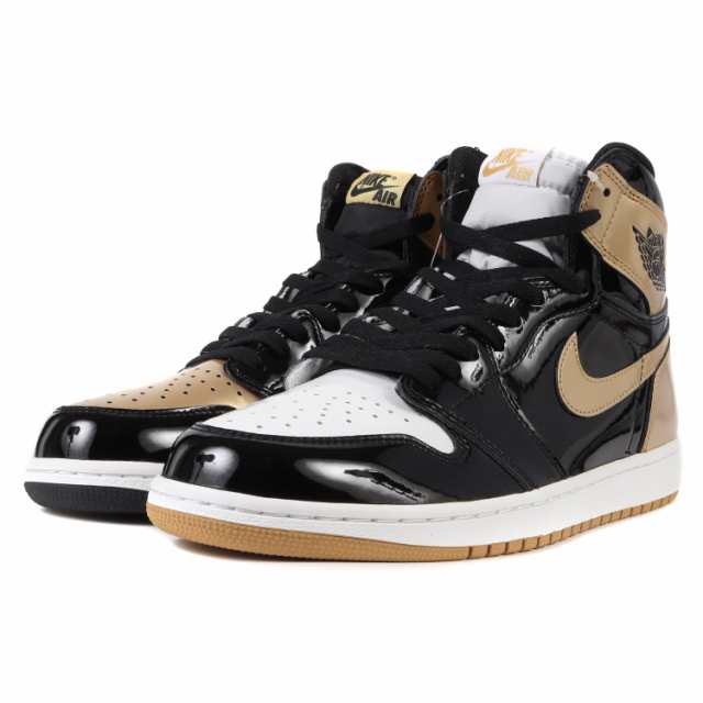 NIKE ナイキ AIR JORDAN 1 RETRO HIGH OG NRG GOLD TOP 3 (861428-001) 2017年 エアジョーダン1 レトロ ハイ ゴールド トップ3 パテント ブラック メタリックゴールド サイズ：US10.5 28.5cm スニーカー【メンズ】