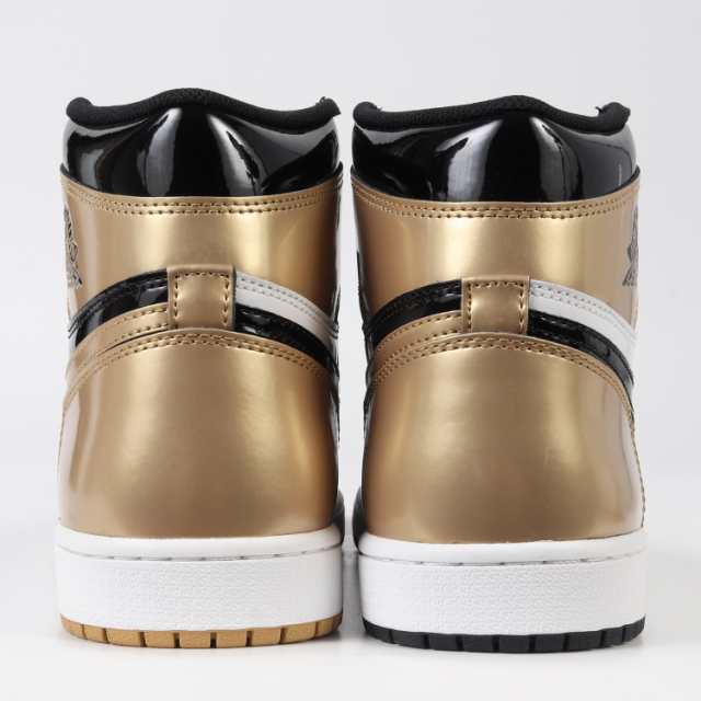 NIKE ナイキ AIR JORDAN 1 RETRO HIGH OG NRG GOLD TOP 3 (861428-001) 2017年 エアジョーダン1 レトロ ハイ ゴールド トップ3 パテント ブラック メタリックゴールド サイズ：US10.5 28.5cm スニーカー【メンズ】