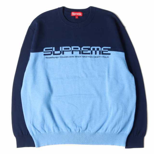 Supreme シュプリーム ニット スプリットロゴ プルオーバー クルー