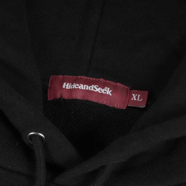 HideandSeek ハイドアンドシーク パーカー ボックスロゴ スウェットパーカー TEAM H&S HOODED SWEATSHIRT ブラック 黒 XL トップス BOX LOGO フーディー スウェットシャツ 【メンズ】