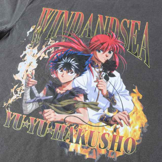 WIND AND SEA ウィンダンシー Tシャツ 幽遊白書 ウォッシュ加工 飛影 ...