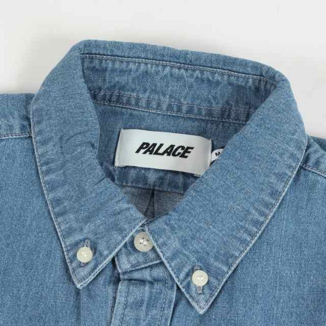 PALACE パレス シャツ ロゴ 刺繍 ウォッシュド デニム 半袖シャツ