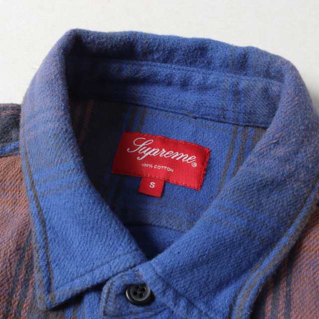 Supreme シュプリーム シャツ ヘビーウェイト チェック フランネルシャツ Heavyweight Flannel Shirt 19AW ダスティーブラック ブルー S トップス カジュアルシャツ 長袖 【メンズ】