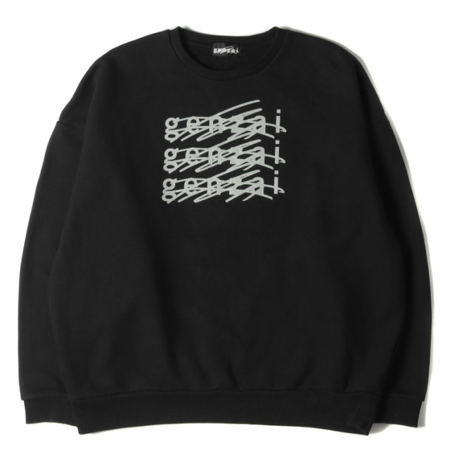 genzai logo Sweat Black Lサイズ ゲンザイ スウェットメンズ