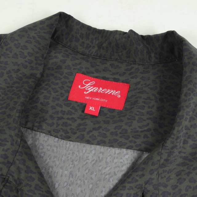 Supreme シュプリーム シャツ サイズ:XL レオパード柄 シルク オープン