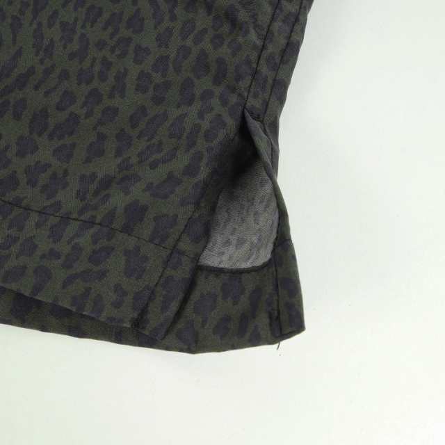 Supreme シュプリーム シャツ サイズ:XL レオパード柄 シルク オープンカラー 半袖シャツ Leopard Silk S/S Shirt 22SS チャコール トップス カジュアルシャツ 【メンズ】【美品】