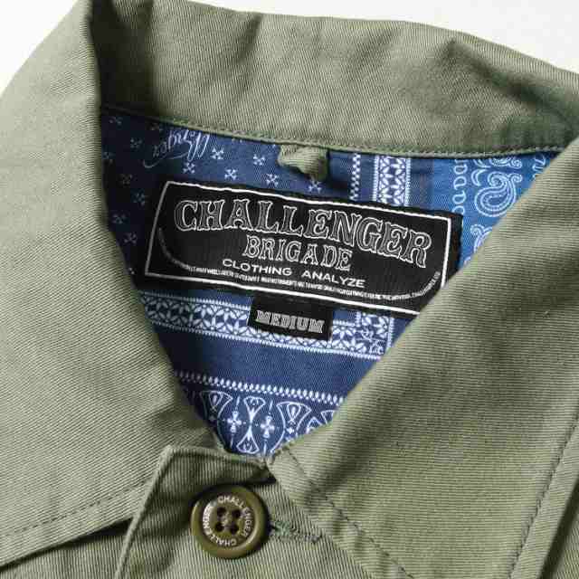 CHALLENGER チャレンジャー ジャケット サイズ:M 裏地バンダナ柄 ツイル カバーオール BANDANA LINING COVERALL  22SS オリーブ アウター ｜au PAY マーケット