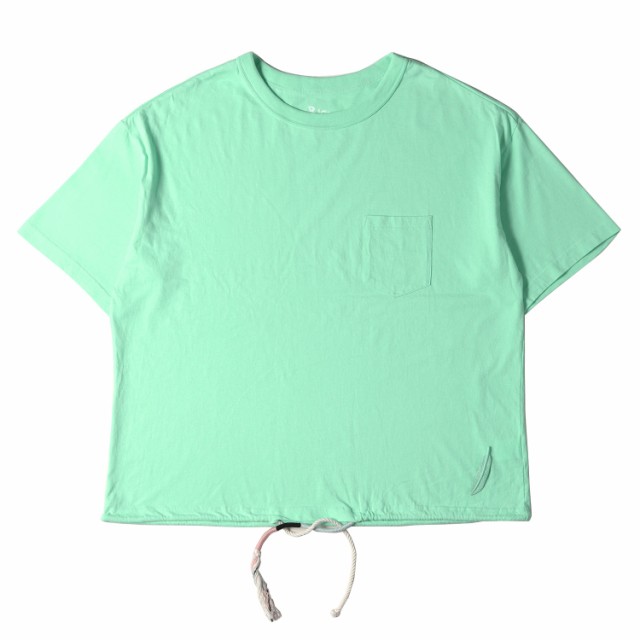 FACETASM ファセッタズム Tシャツ :XL ロング ブレードコード クルーネック 半袖 無地 ポケット DRAWSTRING TEE 21SS  ライムグリーン ト｜au PAY マーケット