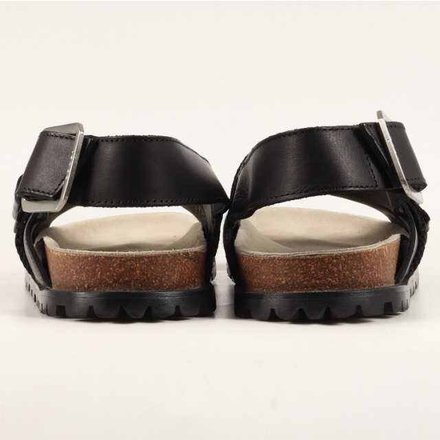 Sacai サカイ サンダル サイズ:40 A.P.C.アーペーセー コラボ ハトメ ベルト ストラップ レザー コンビ Jules leather sandals PXBPM F51037 SA.P.C.AI 21SS ブラック 黒 40 シューズ 靴 ブランド カジュアル  【メンズ】