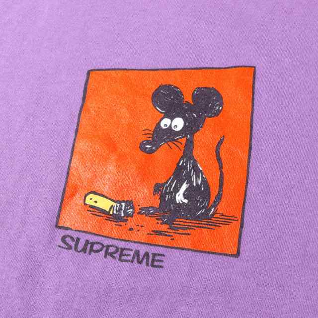 Supreme シュプリーム Tシャツ サイズ:M 21SS マウス イラスト クルーネック コットン100% Mouse Tee パープル トップス  カットソー 半袖｜au PAY マーケット