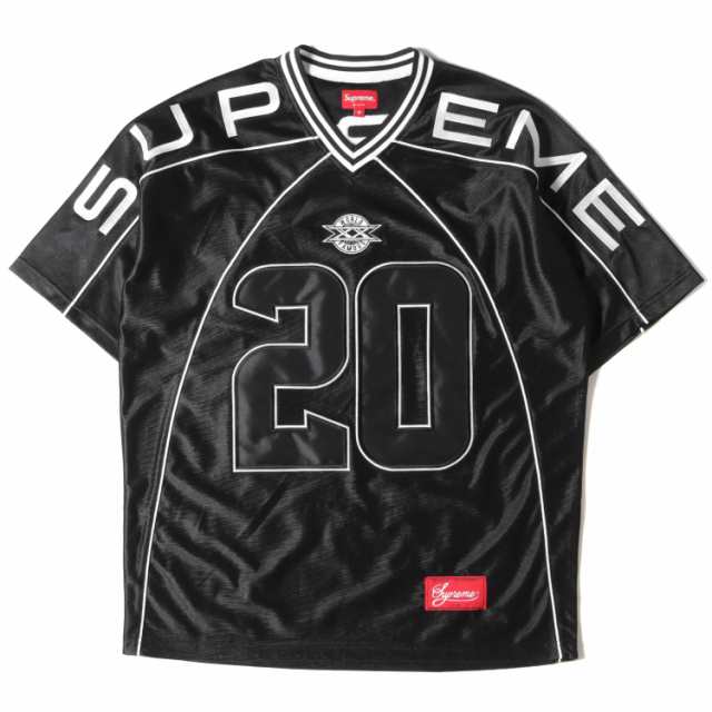 Supreme シュプリーム Tシャツ サイズ:M ナンバリングロゴ ジャージ トップ Paneled Jersey 20AW ブラック 黒 トップス カットソー 半袖 【メンズ】