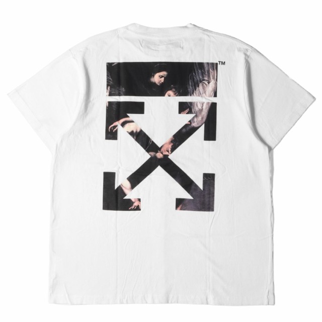 OFF-WHITE オフホワイト Tシャツ サイズ:XS 20SS 絵画アローマーク オーバーサイズ クルーネック Tシャツ CARAVAGGIO ARROW S/S OVER TEE ホワイト 白 トップス カットソー 半袖 【メンズ】【美品】