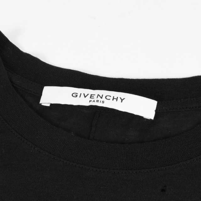 値段交渉受 GIVENCHY デストロイ加工Ｔシャツ 黒 赤 - トップス