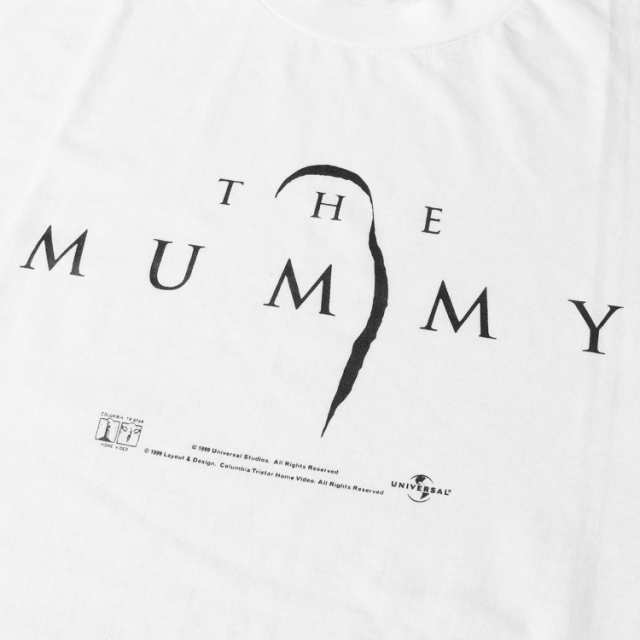 U.S.VINTAGE U.S. ヴィンテージ Tシャツ サイズ:L 90s 映画 THE MUMMY ハムナプトラ/失われた砂漠の都 クルーネック Tシャツ デッドストック ホワイト 白 オフィシャルアイテム SCREEN STARS 【メンズ】