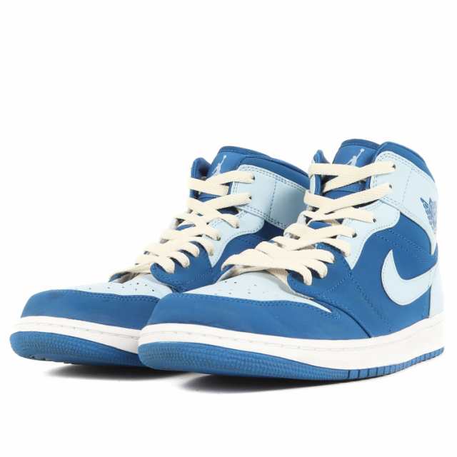 NIKE ナイキ サイズ:28.0cm AIR JORDAN 1 RETRO MID TEAM ROYAL ICE BLUE-WHITE (554724- 400) エア ジョーダン1 ミッド ロイヤル アイスブルー ホワイト US10 ミドルカット スニーカー 靴 【メンズ】