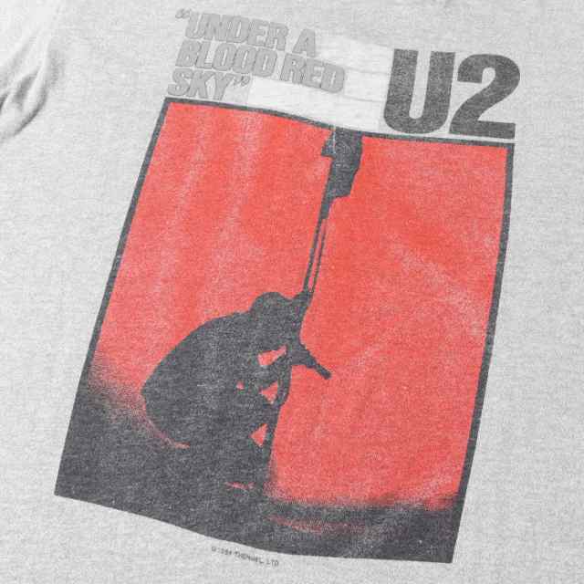 Vintage Rock Item ヴィンテージ ロックアイテム 80s U2 Under a Blood Red Sky クルーネック Tシャツ  ヘザーグレー 詳細参照(L位) ブラ｜au PAY マーケット