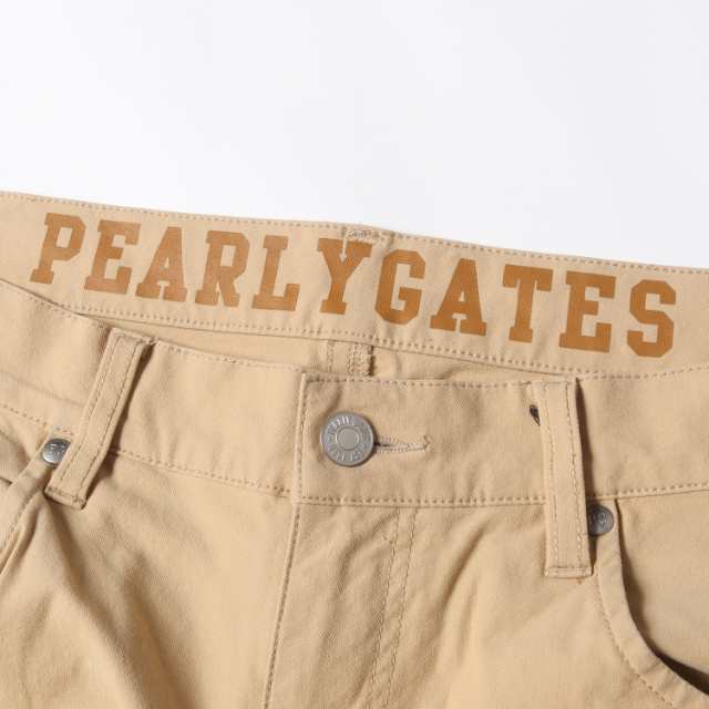 PEARLY GATES パーリー ゲイツ パンツ サイズ:5 ロゴ プリント 刺繍 