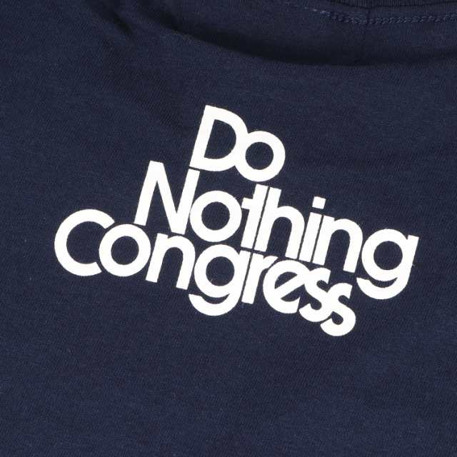 Do Nothing Congress ドゥーナッシングコングレス Tシャツ サイズ:XL ブランドロゴ クルーネック 半袖 Tシャツ ネイビー 紺  トップス カ｜au PAY マーケット