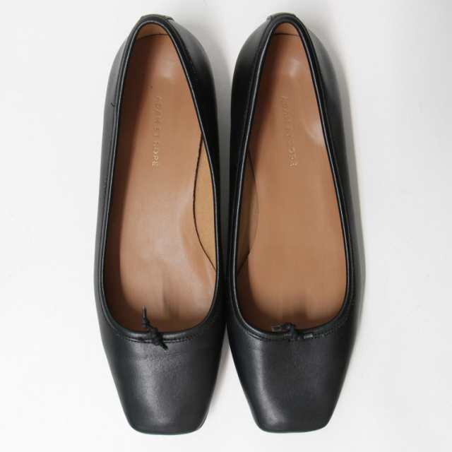 Adam et Rope アダムエロペ バレエシューズ パンプス 靴 ブラック 黒 サイズ：24.5 フラット スクエアトゥ おしゃれ シンプル  きれいめ ｜au PAY マーケット