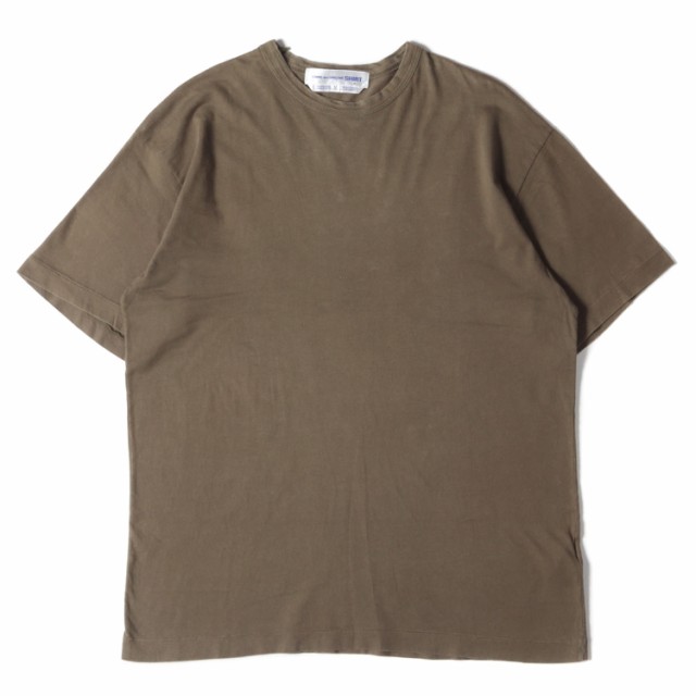 COMME des GARCONS コムデギャルソン Tシャツ サイズ:M 90s バック ロゴ クルーネック Tシャツ SHIRT シャツ アーカイブ イエロー トップス カットソー 半袖 無地 シンプル 【メンズ】