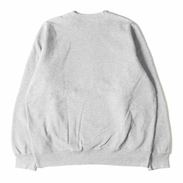 Supreme シュプリーム スウェット サイズ:M 21SS レイヤード アーチロゴ クルーネック スウェットシャツ Stacked Crewneck ヘザーグレー トップス トレーナー 【メンズ】