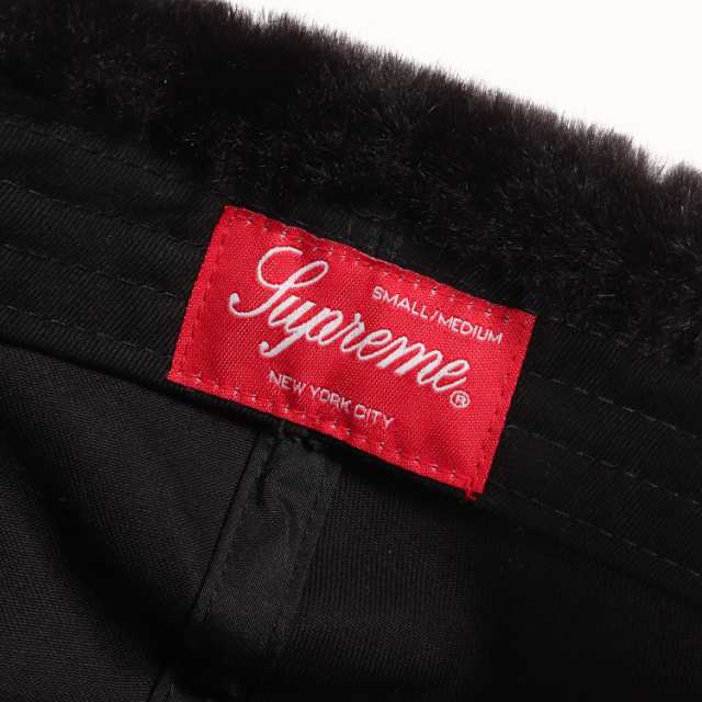 Supreme シュプリーム キャップ サイズ:S/M ボア イヤーフラップ付き 6パネル キャップ Earflap 6-Panel 19AW  ブラック 黒 帽子 【メンズ｜au PAY マーケット