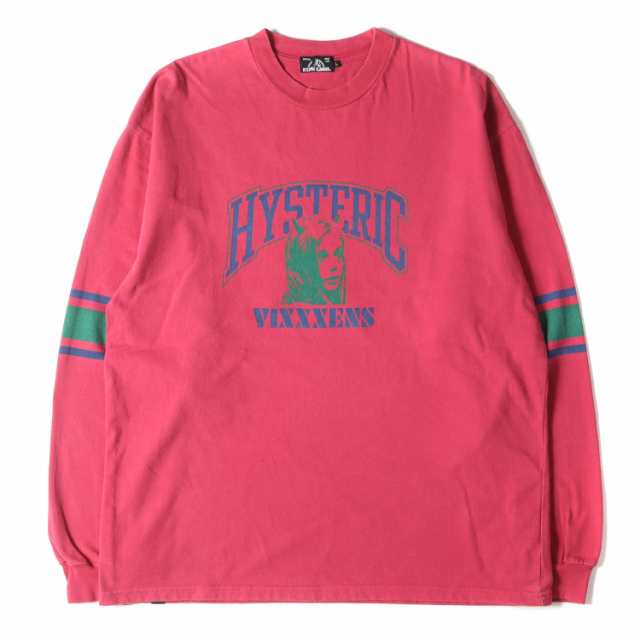 HYSTERIC GLAMOUR ヒステリックグラマー Tシャツ サイズ:L ガール カレッジ ロゴ クルーネック ロングスリーブ Tシャツ  VIXXXENS リブ付T｜au PAY マーケット