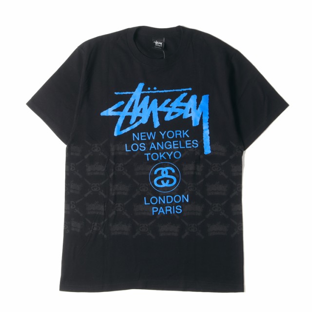 STUSSY☆Lサイズ☆ステューシー ワールドツアー TEE Tシャツ黒 - T