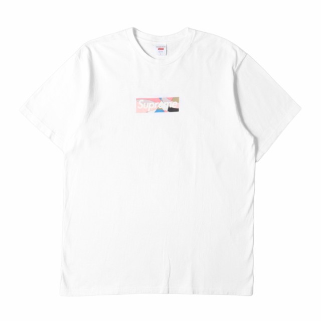 Supreme シュプリーム Tシャツ サイズ：L Emilio Pucci エミリオ・プッチ アーカイブ柄 BOXロゴ Box Logo Tee 21SS ホワイト 白 トップス 半袖 クルーネック シンプル ブランド カジュアル コラボ【メンズ】