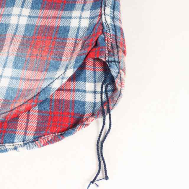 TMT ORIGINAL INDIGO CHECK SHIRTS サイズM