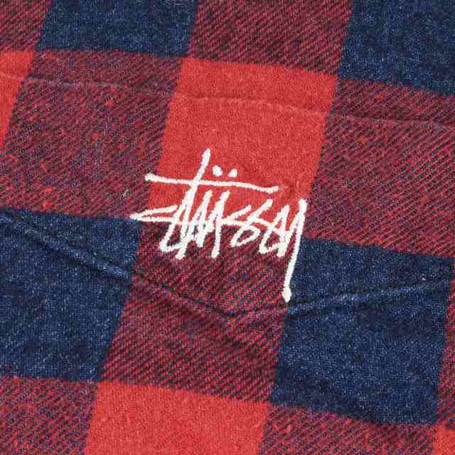 STUSSY ステューシー シャツ サイズ:S インディゴ ブロックチェック ...