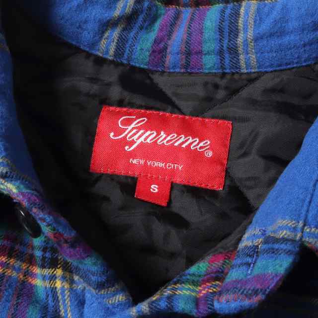 Supreme シュプリーム シャツ サイズ:S 21AW スター 刺繍 キルティング チェック フランネル シャツ Quilted Plaid  Flannel Shirt ダステ｜au PAY マーケット