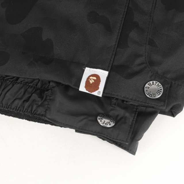 A BATHING APE ア ベイシング エイプ パンツ サイズ:L 00s GORE-TEX ジャガードカモ 猿迷彩 スノボパンツ ブラック 黒 00年代 アーカイブ