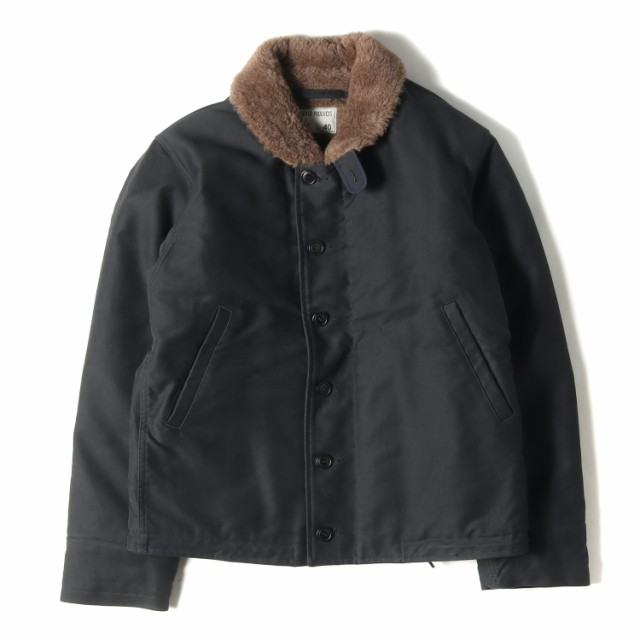 At LAST&CO アットラスト ジャケット サイズ:40 Butcher Products ブッチャー プロダクト U.S.NAVY アルパカウールボア N-1 デッキ ジャ