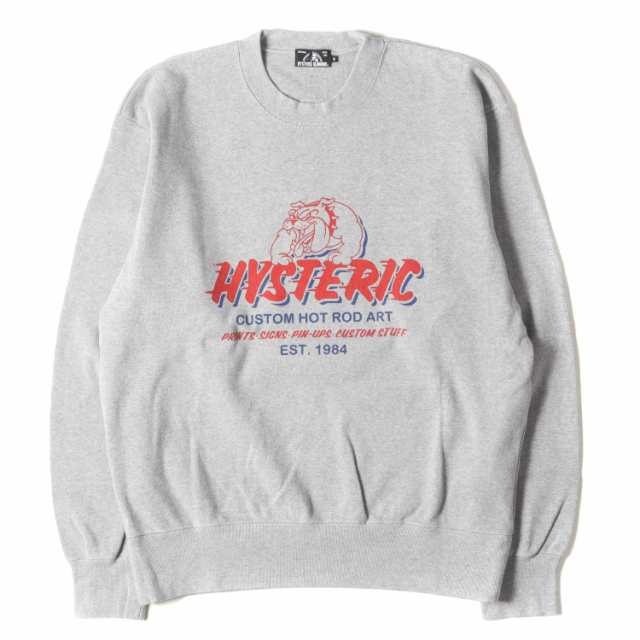 HYSTERIC GLAMOUR ヒステリックグラマー スウェット サイズ:S 21SS カスタム アート ロゴ クルーネック スウェットシャツ CUSTOM ART スウェット 02211CS02 トップス トレーナー プルオーバー グレー 日本製【メンズ】【中古】【K3951】の通販は