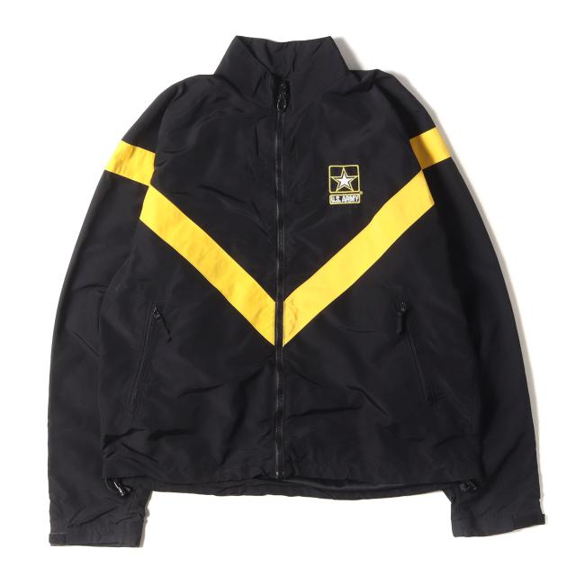 US.ARMY トレーニングジャケット 黒×黄 ドローコード 陸軍 ミリタリー
