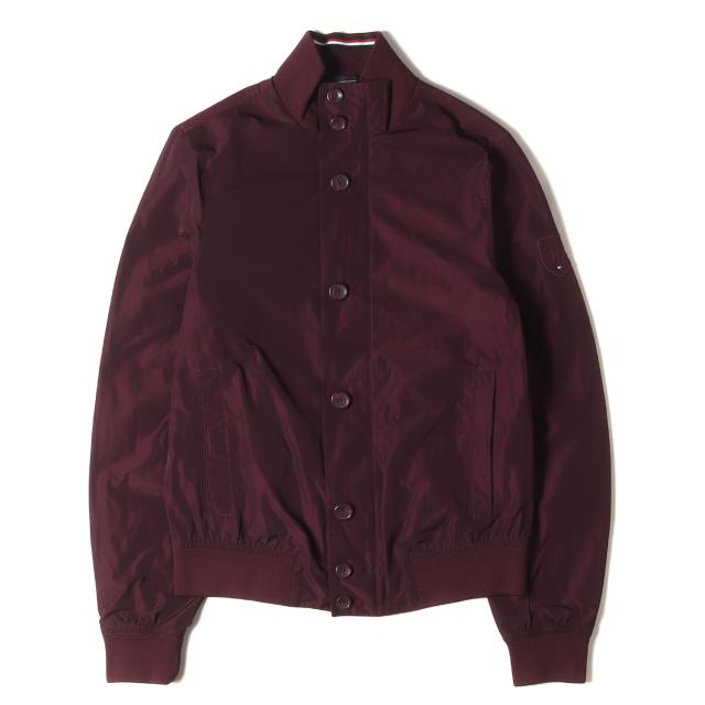 TOMMY HILFIGER トミーヒルフィガー ジャケット サイズ:XS ハイネック リブ ポリ ジップアップジャケット ワインレッド アウター ブルゾン 上着【メンズ】【中古】【美品】【K4035】の通販は 5,422円