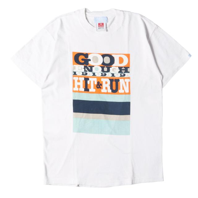 GOOD ENOUGH グッドイナフ Tシャツ サイズ:M 90s HIT&RUN オープン記念 プリント クルーネック 半袖 Tシャツ 1998年製 ホワイト 白 トップス カットソー 【メンズ】【中古】【K3843】の通販は