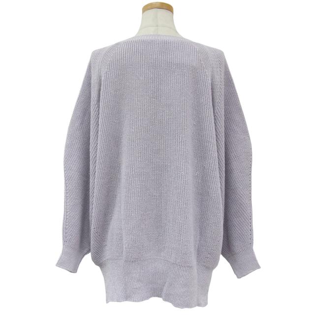 theory luxe セオリーリュクス ニット ラベンダー パープル 38(M) サマーニット リネン 麻 ローゲージ オーバーサイズ Vネック ボリュームスリーブ 長袖 トップス プルオーバー シンプル オフィス カジュアル 大人 きれいめ【レディース】【K4072】 theory luxe セオリーリュクス ニット ラベンダー パープル 38(M
