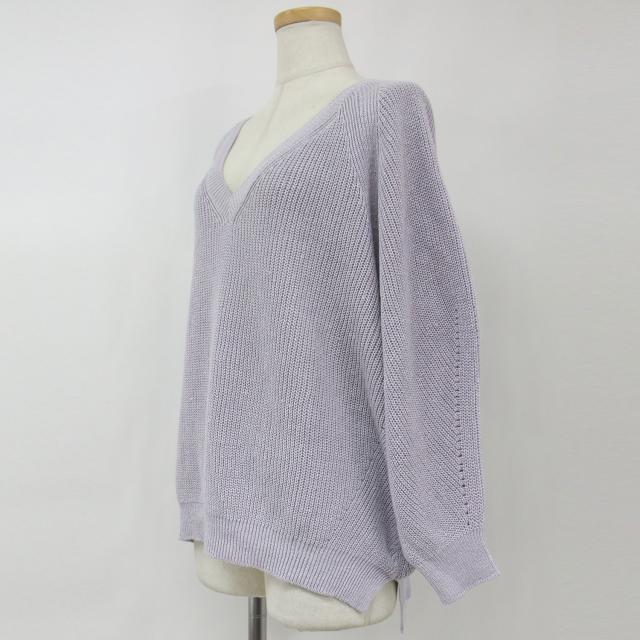 新品タグ付き 今季2024SS セオリーリュクス 麻 アンサンブル サマーニット theory luxe セオリーリュクス ニット ラベンダー パープル 38(M