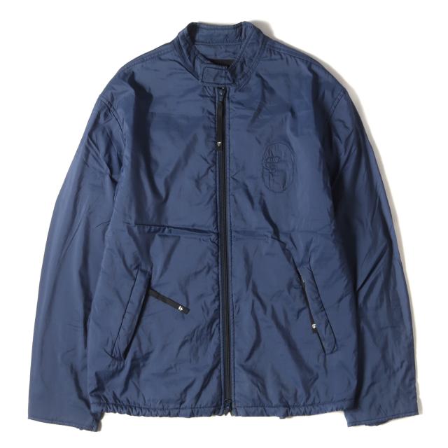 A BATHING APE ア ベイシング エイプ ジャケット サイズ:L 90s 猿顔ステッチ ジップ 中綿ジャケット ネイビー 紺 90年代 アウター ブルゾン 上着【メンズ】【中古】【K4048】の通販は