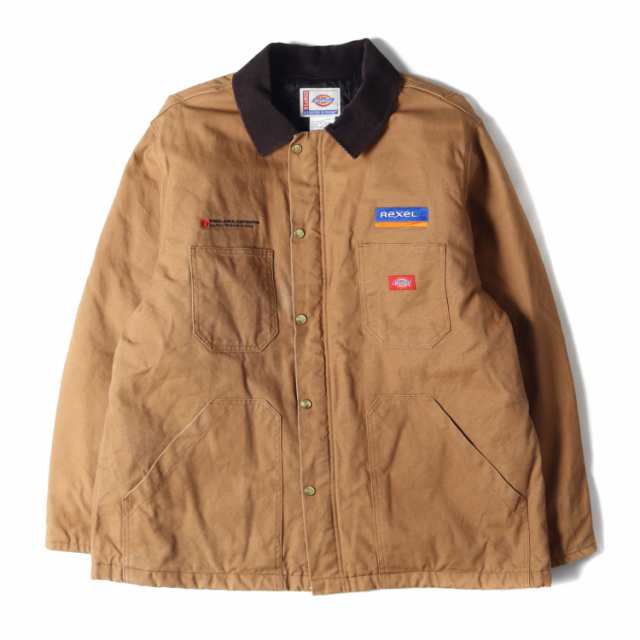 Dickies ディッキーズ ジャケット サイズ:XL US企画 裏地キルティング ブラウンダック ワークジャケット 企業ロゴ入り ブラウン アウター