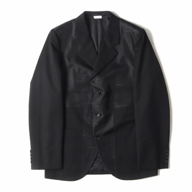 COMME des GARCONS HOMME DEUX コムデギャルソン オムドゥ ジャケット サイズ:S 23AW ロゴジャガード キュプラ 切替 ウール 段返り4B テ