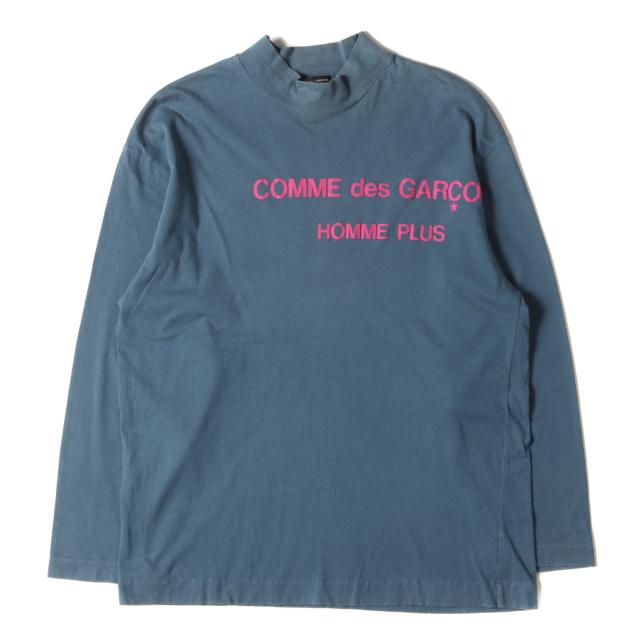 COMME des GARCONS HOMME PLUS コムデギャルソン オムプリュス サイズ:M 90s - 00s ロゴ プリント モックネック ロングスリーブ カットソー / トップス Tシャツ ロンT 長袖 アーカイブ ハイネック グリーン系【メンズ】【中古】【K4051】の通販は