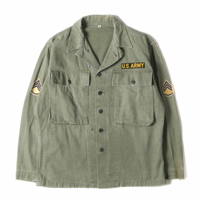 40s U.S.ARMY M-43 HBT 13スターボタン ヘリンボーン ジャケット オリーブ サイズ:36R 40年代 Vintage Military Item ヴィンテージ ミリ