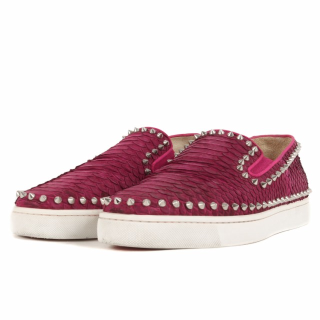 Christian Louboutin クリスチャンルブタン サイズ:44 スパイクスタッズ パイソン ピック ボート スリッポン PIK BOAT  FLAT PYTHON NUBUCK ローカット スニーカー パープル EU製 ブランド シューズ 靴 【メンズ】【中古】【K3792】の通販はau  PAY マーケット - ブランド ...