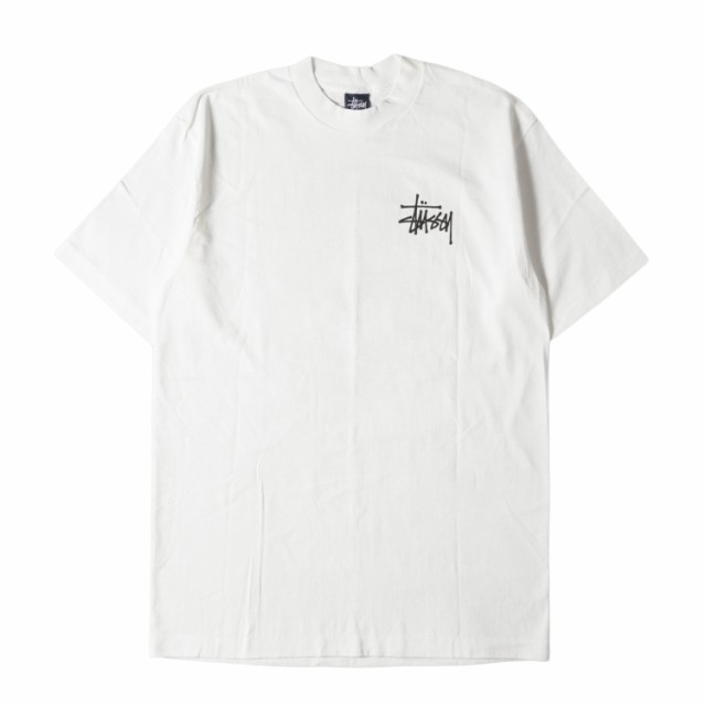 STUSSY ステューシー Tシャツ サイズ:L 90s OLD STUSSY 紺タグ ドラゴン クルーネック 半袖Tシャツ USA製 デッドストック ホワイト 白 ト