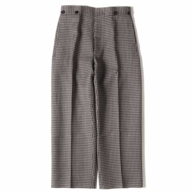 HUM VENT ヒューベント パンツ サイズ:3 現行モデル 1LDK 別注 ガンクラブチェック モヘア ウール スラックスパンツ SOLIS REPREHEND TROUSERS トラウザー ベージュ ブラウン ネイビー ボトムス ズボン【メンズ】【K3997】の通販は