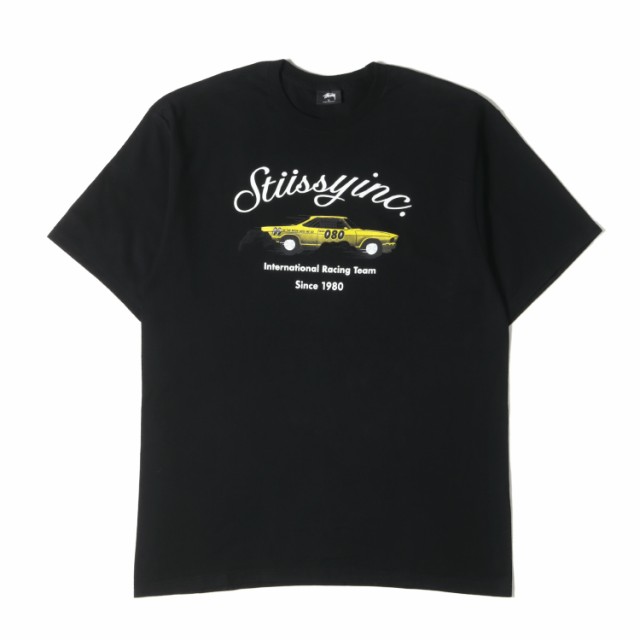 STUSSY ステューシー Tシャツ サイズ:XL MOONEYES レーシングカー グラフィック クルーネック Tシャツ ブラック 黒 トップス カットソー 半袖 コラボ【メンズ】【中古】【美品】【K4159】の通販は